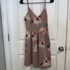 Lilac/pail pink skater dress floral pattern